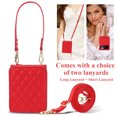 thumbnail image 2 of TECH CIRCLE for Samusng Galaxy Z Flip 4 Case, Wallet Crossbody Cute Case with Card Holder Slot, Zipper Handbag Strap Lanyard Wrist Leather Case for Women Girl Shockproof Bumper Cover, Red, 2 of 6