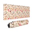thumbnail image 2 of Disketp Gaming Mouse Pad Retro Autum Mushrooms Pattern Large Mouse Mat Long Extended Desk Pad Non-Slip Rubber Mice Pads Stitched Edges Thin Pad (11.8x31.5 Inch), 2 of 9