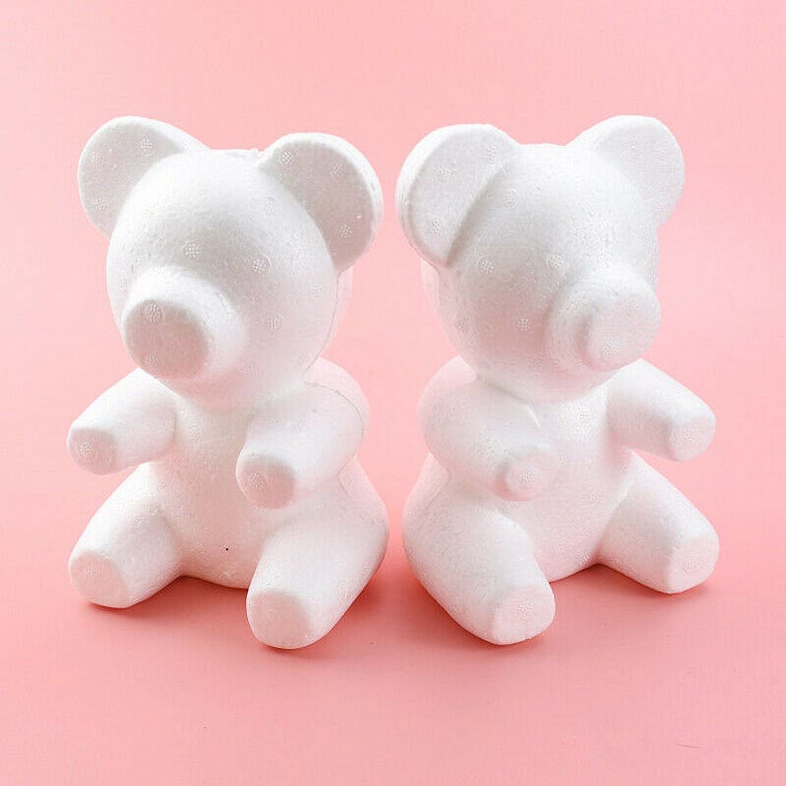 Frcolor Bear Heart Polystyrene Mould Craft DIY Modelling Shape Shapes Rose Hearts White Balls Shaped Mold Ball Crafts, Size: 25x25x5CM