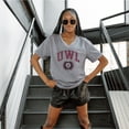 thumbnail image 5 of Women's Gameday Couture Gray Wisconsin-La Crosse Eagles Iconic Edge Rhinestone V-Neck T-Shirt, 5 of 7