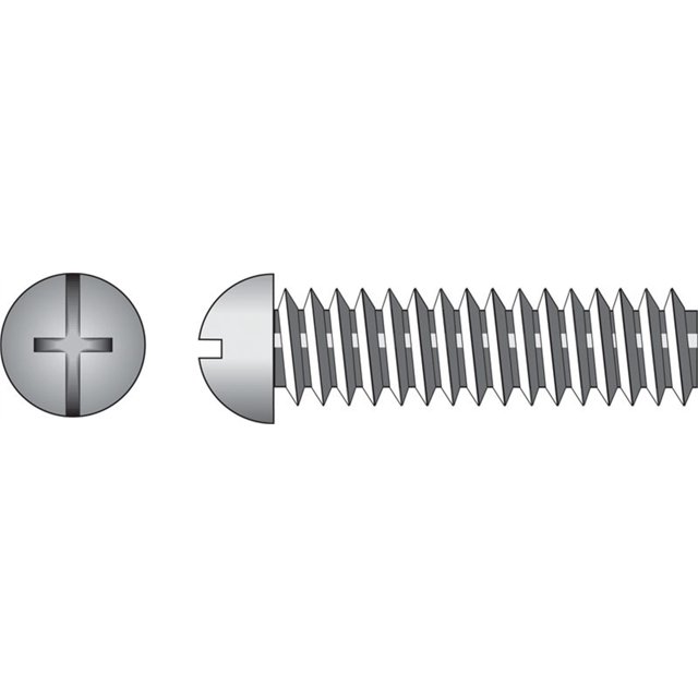 The Hillman Group 90123 6-32-Inch x 1/2-Inch Round Head Combo Machine Screw, 100-Pack