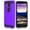 Purple, variant on Alcatel 1X 2019 / ONYX Hybrid Metal Brushed Shockproof Tough Case Cover Silver