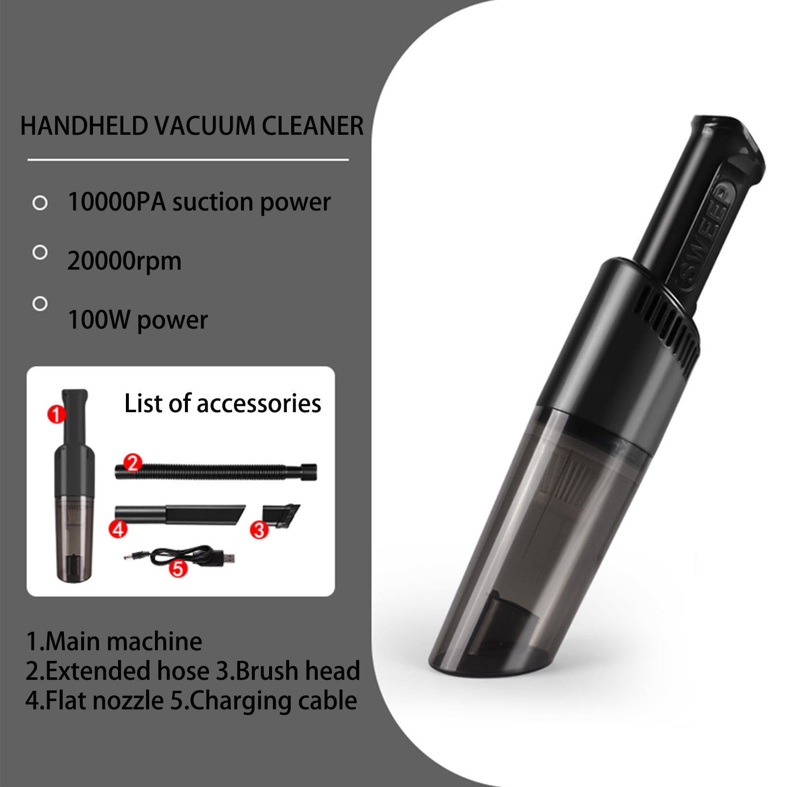 VALSEEL Up To 30% Off Home Clearance 6000pa Car Vacuum Cleaner Car Portable Portable Portable Household Small Vacuum Cleaner High Power