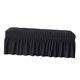 thumbnail image 4 of Funda de banco de seersucker, funda de banco, diseño de falda, funda rectangular larga para silla Negro, 4 of 9