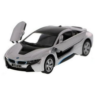 Kinsmart BMW i8 White Diecast Model Toy Car, 1/36 Scale, Pull Back
