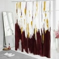 thumbnail image 2 of Burgundy Shower Curtain, Graffiti Ombre Fabric Shower Curtains for Modern Bathroom Decor, Brush Strokes Oil Painting Design, Watercolor, 72 x 72, 2 of 6