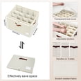 thumbnail image 4 of Shoe Organizer for Closet Fits 16 Pairs, Adjustable Dividers Shoe Storage Bins Boxes, Foldable Shoe Holder Cube Containers with Clear Cover for Large Shoes, High Heels,Sneaker,Slippers,Boots(Beige)., 4 of 8