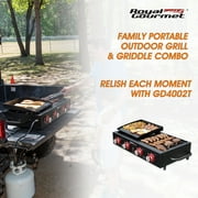 Royal Gourmet 4-Burner GD4002T Portable Gas Grill and Griddle Combo, 40000 BTU