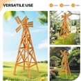 thumbnail image 6 of Wooden Windmill, Weather-Proof Wind Spinner, Outdoor Wind Mill for Garden Lawn Patio Decoration (Teak, Large), 6 of 13