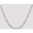 thumbnail image 5 of Sterling Silver 3.75mm Figaro Anchor Chain (18 X 3.75) Made In Italy qaf100-18, 5 of 5