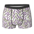 thumbnail image 6 of Men's Boxer Briefs, Lavender Flowers Leaves Soft Comfy Mens Underwear Boxer Briefs Breathable With Widen Waist, 6 of 7