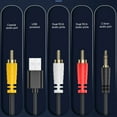 thumbnail image 3 of Digital Coaxial To Analog 3.5mm  Audio Cable, High Fidelity Anti Interference Flexible USB Coaxial Digital Analog Audio Cable  For TV DVD Player, 3 of 8