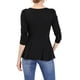 thumbnail image 3 of INSPIRAR CHIC Camisetas de Mujer de Manga Larga con Cuello Redondo Casual Camisas Peplum XS Negro, 3 of 8