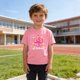 thumbnail image 5 of Blusas y camisas de manga corta con cuello redondo para niños y niñas, camisetas gráficas de manga corta, blusas con estampados bonitos para la temporada escolar., 5 of 9
