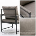 thumbnail image 3 of 28 inch Widened Size PU Leather Accent Chair For Living Room Waiting Room, Mid Century Modern Accent Chair, Club Chair, Reception Chairs (Set of 2, Gray), 3 of 11