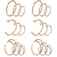 thumbnail image 1 of Nose Rings Hoop Nose Ring Rose Gold 20g Gauge 8mm 10mm 12mm Piercing Hoops Briana Williams Jewelry, 1 of 1