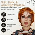 thumbnail image 4 of Peluca ALLAURA Evil Killer Doll naranja para Halloween con tatuajes de cicatrices, 4 of 7