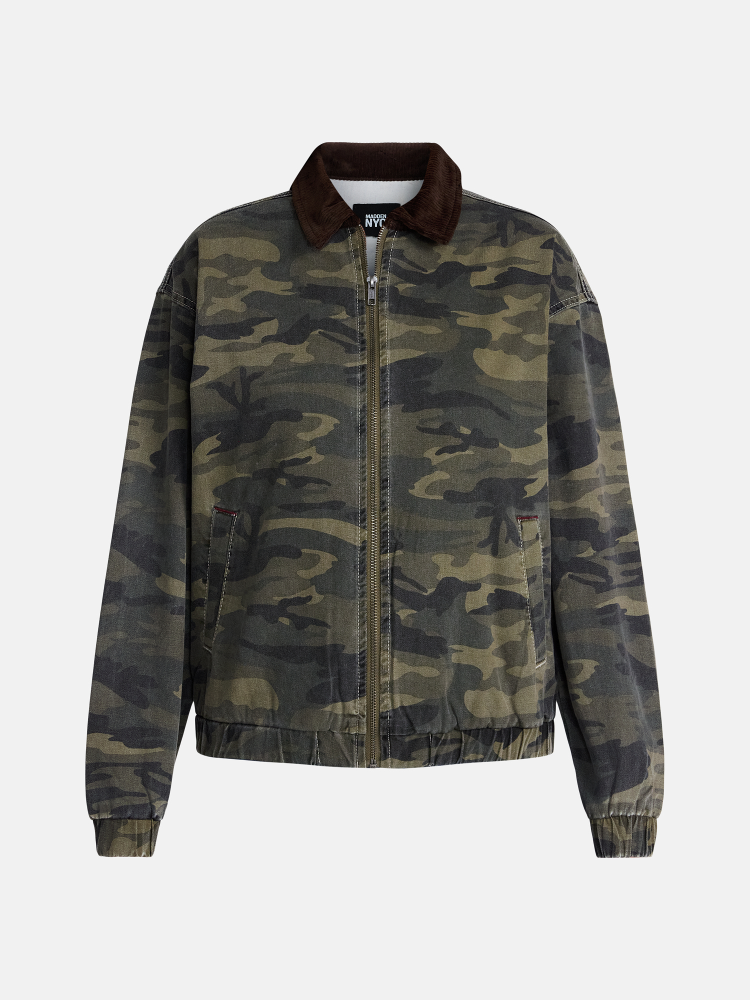 Madden NYC Women's Cotton Twill Bomber Jacket, Green photo 6
