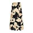 thumbnail image 4 of Jupes d'Été pour Femmes 2025 Rétro Vacances Boho Floral Jupe Longue à Volants Taille Haute à Cordon, 4 of 6