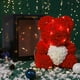 thumbnail image 5 of Muñeco de oso de flores eternas, regalo de San Valentín de Tanabata, adornos para mujer, oso de abrazo, flor de espuma, oso rosa de 28 cm, 5 of 6