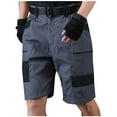 thumbnail image 1 of pstuiky Abreviatura para hombres, Pantalones cortos cargo casuales de color sólido con bolsillos y estilo seco para hombre Pantalones cortos de baloncesto, 1 of 3