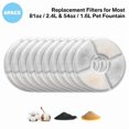 thumbnail image 2 of Kingswick Cat Water Fountain Filter Round, 6 Filters Pack, Compatible with Most Cat Fountain and Pet Water Fountain, Activated Carbon Filter, 2 of 10