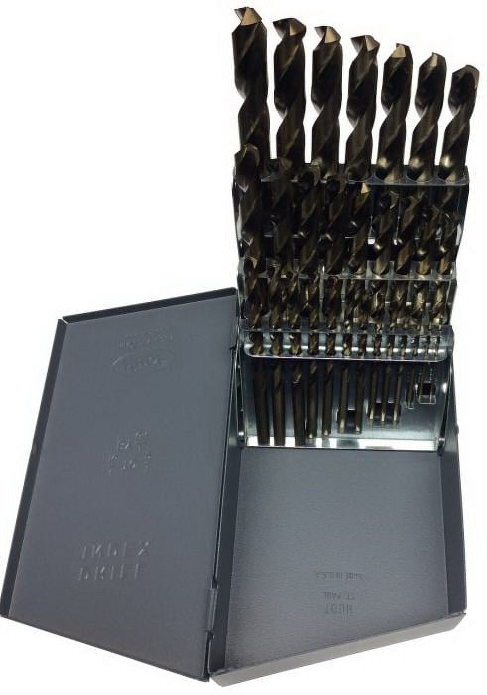 1/16"-1/2"x32nds 15  Piece HSS Jobber Length Drill Set, Qualtech, DWD15J-SET