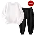 thumbnail image 2 of Coerni Girls 2 Piece Outfits Tracksuits Long Sleeve Casual Crewneck Sweatshirts Pullover and High Waisted Sweatpants Set, 2 of 4