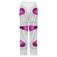 thumbnail image 6 of Floral Light Bulb Art Winter Female Pants Flannel High Waist Women Pants Lady Warm Straight Leg Plush Trousers, 6 of 7