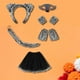 thumbnail image 4 of Disfraz de Hombre Lobo para Hombre, Mujer, Niño y Niña | Diadema con Orejas de Lobo Gris, Guantes, Cola, Máscara y Falda | Tela Suave | Disfraces de Halloween, Fiestas, Juegos de Rol, Carnaval, Masca, 4 of 6