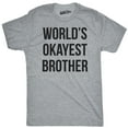 thumbnail image 2 of Mens Worlds Okayest Brother Shirt Funny T shirts Big Brother Sister Gift Idea Graphic Tees, 2 of 7