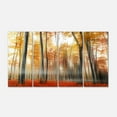 thumbnail image 2 of Feuilles Rouges et Jaunes en Automne - Impression d'Art Photo de Paysage sur Toile, 2 of 3
