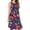 A468-2266, variant on Vibrant Colorful Autumn Leaf Pattern Spring Summer Dresses For Women Fashion Dress Casual Sleeveless Loose Sundress With Pockets