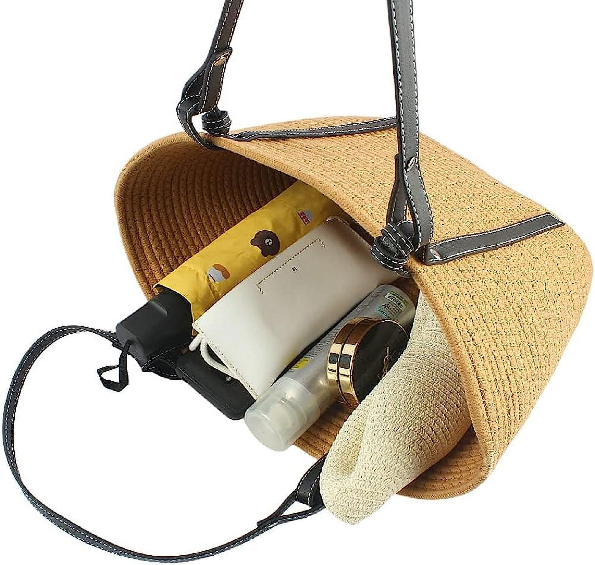Kukuzhu Straw Tote Bag for Women Large Shoulder Bag Handwoven Handbag Purses Womens Summer Straw Beach Bag