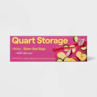 Quart Slider Storage Bags