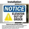 thumbnail image 3 of (2 Pack) Elevator Out Of Order OSHA Notice Sign 14 Inch X 10 Inch Vinyl Label Decal Sticker Weather Resistant, UV Protected for Workplace, Business, and Construction Site, Made in the, 3 of 7
