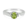 thumbnail image 6 of 14k White Gold Oval Peridot And Diamond Ring, 6 of 6
