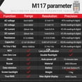 thumbnail image 4 of ANENG M117 Multimètre Numérique Auto-Rangement avec RMS Véritables, 4000 Unités, Détection NCV, Identification de Fil Live/Zéro, et Écran Rétroéclairé - Noir (Batterie Non Incluse), 4 of 6