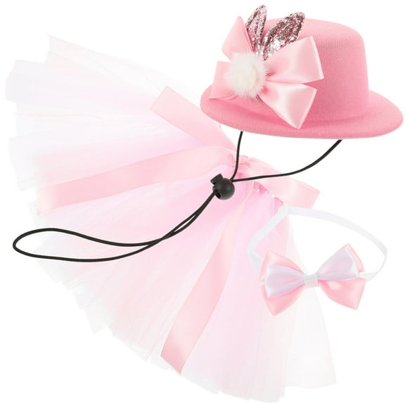 LEORX Pink Easter Costume for Small Dogs Made of Gauze and Cloth Perfect for Photos and Parties