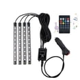 thumbnail image 1 of Riwesomey Tiras de luces LED para coche que cambian de Color debajo del tablero, lámpara de ambiente, decoración Multicolor activada por sonido, puerto Type2 NO2 Riwesomey VI015237-04B, 1 of 6