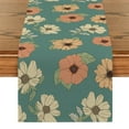 thumbnail image 4 of Pink Tulip Table Flag Classical Flower Table Runner Blue Modern Art Flower Holiday Party Kitchen Tables Aesthetically Decorated, 4 of 4