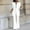 White, variant on WXLWZYWL Womens Suits Blazer and Pants Long Sleeve Solid Suit Pants Casual Elegant Business Suit Sets White
