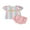 Pink, variant on Bagilaanoe 2pcs Toddler Baby Girl Shorts Set Short Sleeve Rainbow T Shirt Tops + Shorts 6M 12M 18M 24M 3T Kids Casual Summer Clothes