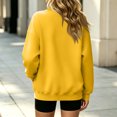 thumbnail image 4 of Stralyhd Womens Sweatshirt Oversized Crewneck Casual Loose Fit Pullover Tops Long Sleeve Soft Comfy Fall Winter Clothes Yellow M, 4 of 5
