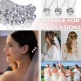 thumbnail image 5 of Paquete de 40 horquillas para el pelo de novia, dama de honor, boda, clips, alfileres, flores de diamantes de imitación, accesorios para peinados de cristal, color plateado, 5 of 5