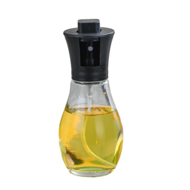 Bearachild Boquilla en línea de fácil presión - Volumen de control para ahorrar aceite Prevenir la contaminación por polvo Control fácil Cocina y Comedor Negro 200ml
