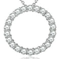 thumbnail image 1 of 5ct TW Round Cut Diamond Circle Pendant 14K White Gold, 1 of 3