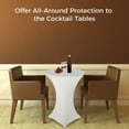 thumbnail image 3 of 6 Packs Cocktail Table Covers, Stretchy Cocktail Table Tablecloth, 32" x 43" Fitted Hightop Table, Round Cocktail Tablecloth for Bar Wedding Cocktail Party Banquet Table, 3 of 6