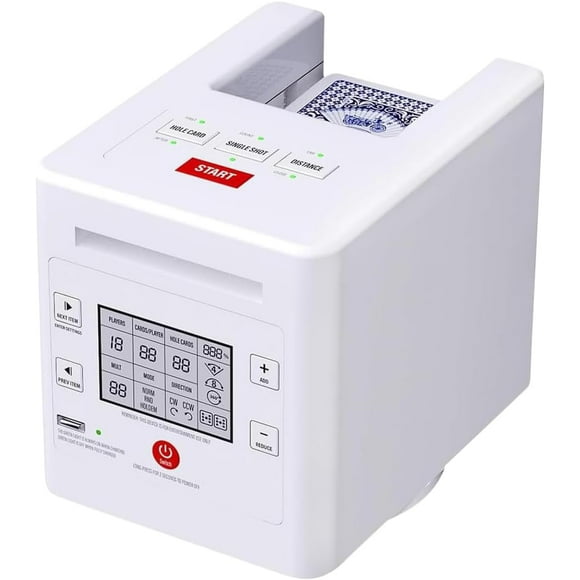 Aorsher Automatic Card Shuffler and Dealer Machine for 1-12 Players, 4 Deck Capacity, Adjustable Dealing Distance, Rechargeable Battery, Perfect for Poker, Texas Hold'em, UNO&Casino Card Games