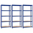 thumbnail image 4 of vidaXL Shelf Storage Bookshelf Shelving Unit 5-Layer Steel and Engineered Wood, 4 of 115